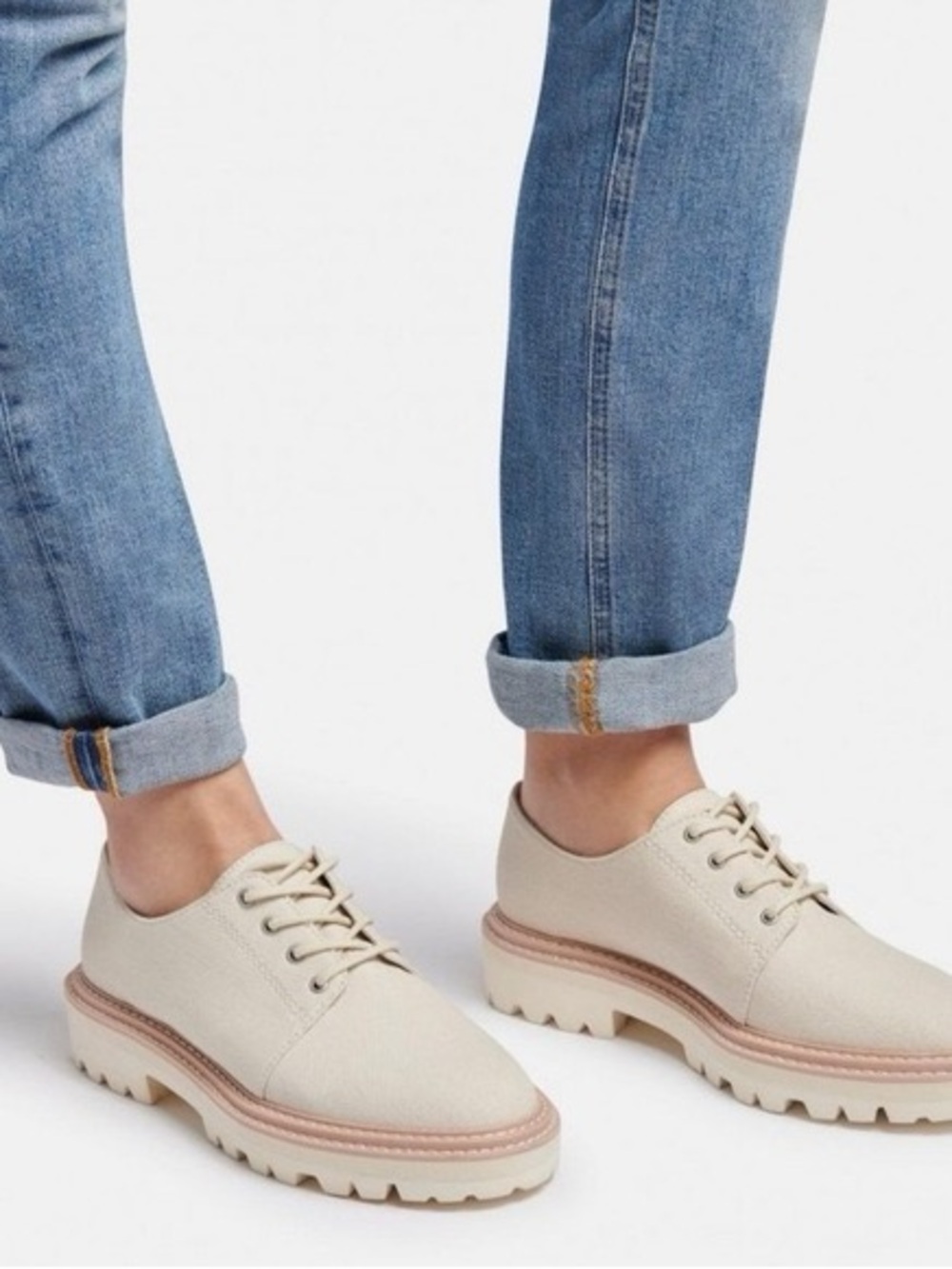 Dolce Vita Martie Lugged Oxfords Sandstone Canvas